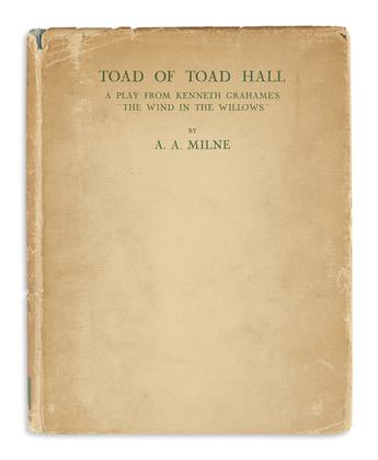 (CHILDRENS LITERATURE.) MILNE, A.A. Toad of Toad Hall. A Play from Kenneth Grahame’s Book ‘The Wind in the Willows.’